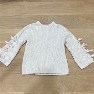 Zara Cream Kids Sweater with Bow Accents